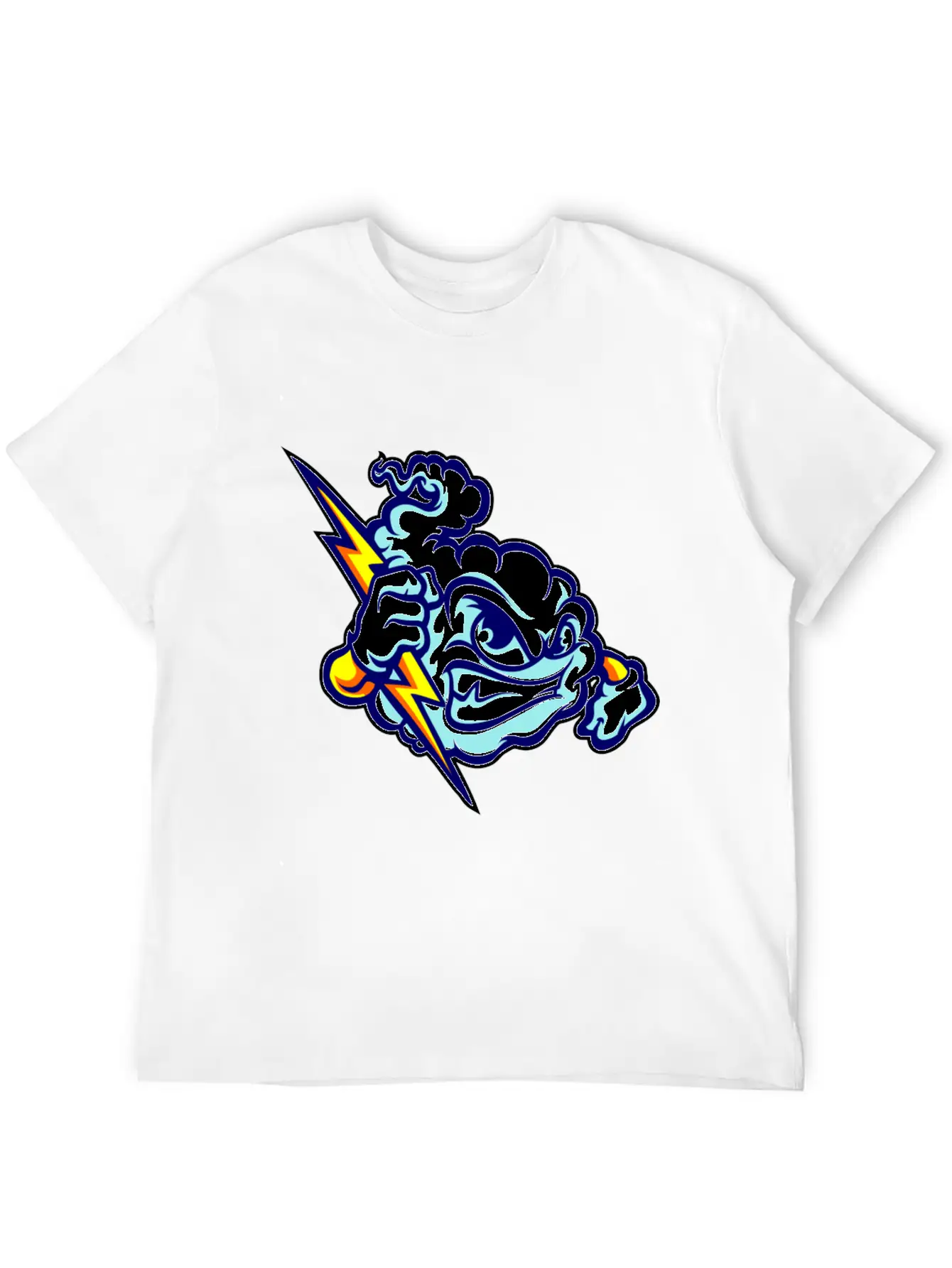Angry Clouds Basic Graphic T-Shirt – Daily Comfort In Soft Cotton