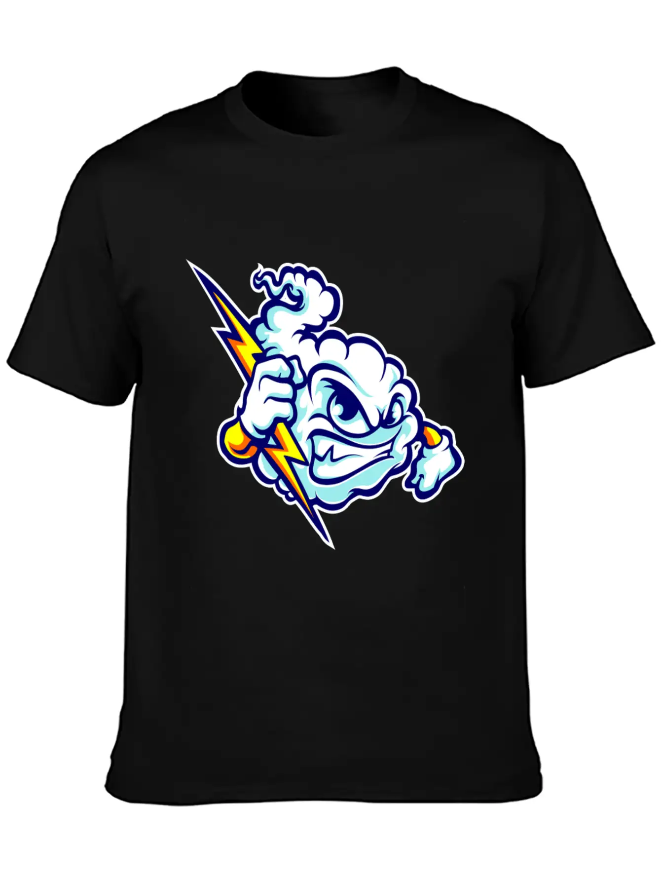 Angry Clouds Basic Graphic T-Shirt – Daily Comfort In Soft Cotton
