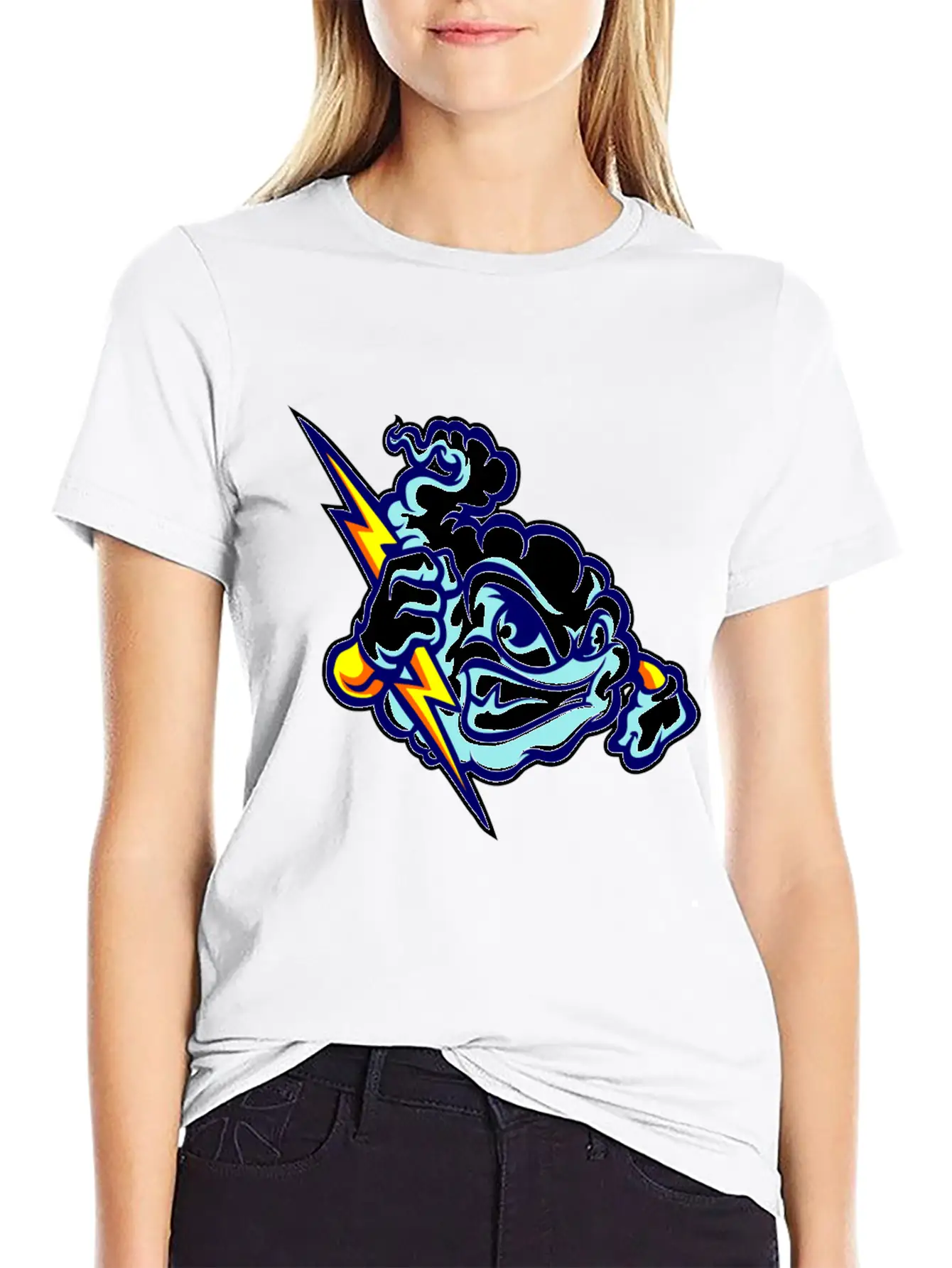 Angry Clouds Basic Graphic T-Shirt – Daily Comfort In Soft Cotton
