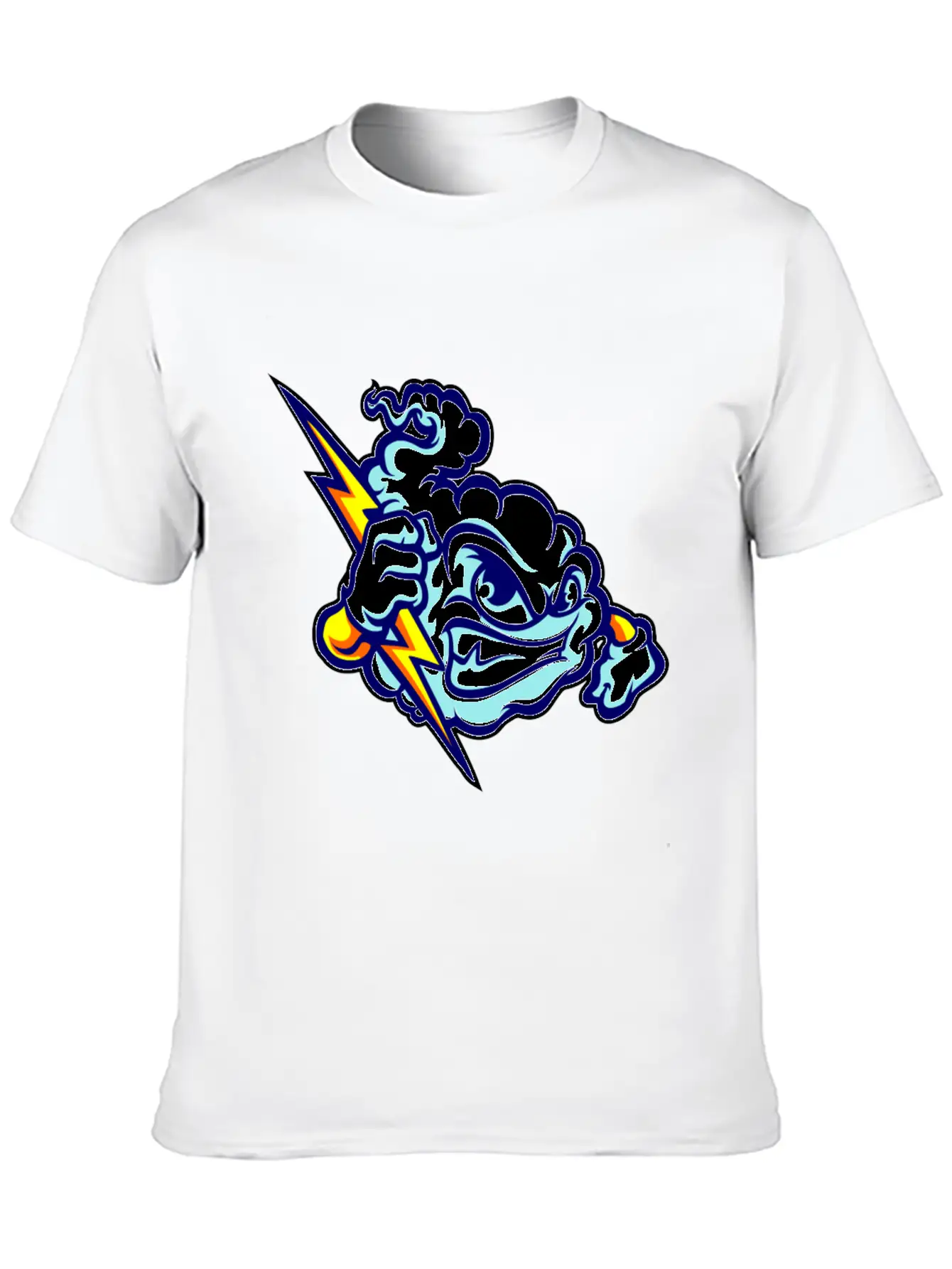 Angry Clouds Basic Graphic T-Shirt – Daily Comfort In Soft Cotton