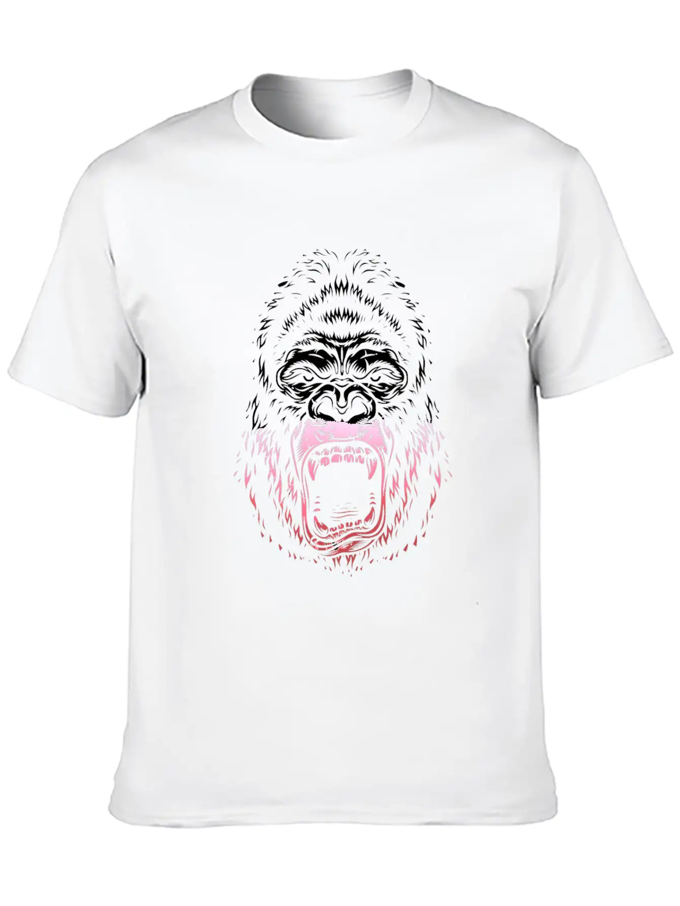 Angry GORILLA "king" Design 7 Unisex Short Sleeve Soft Cotton T-Shirt – Casual Everyday Wear