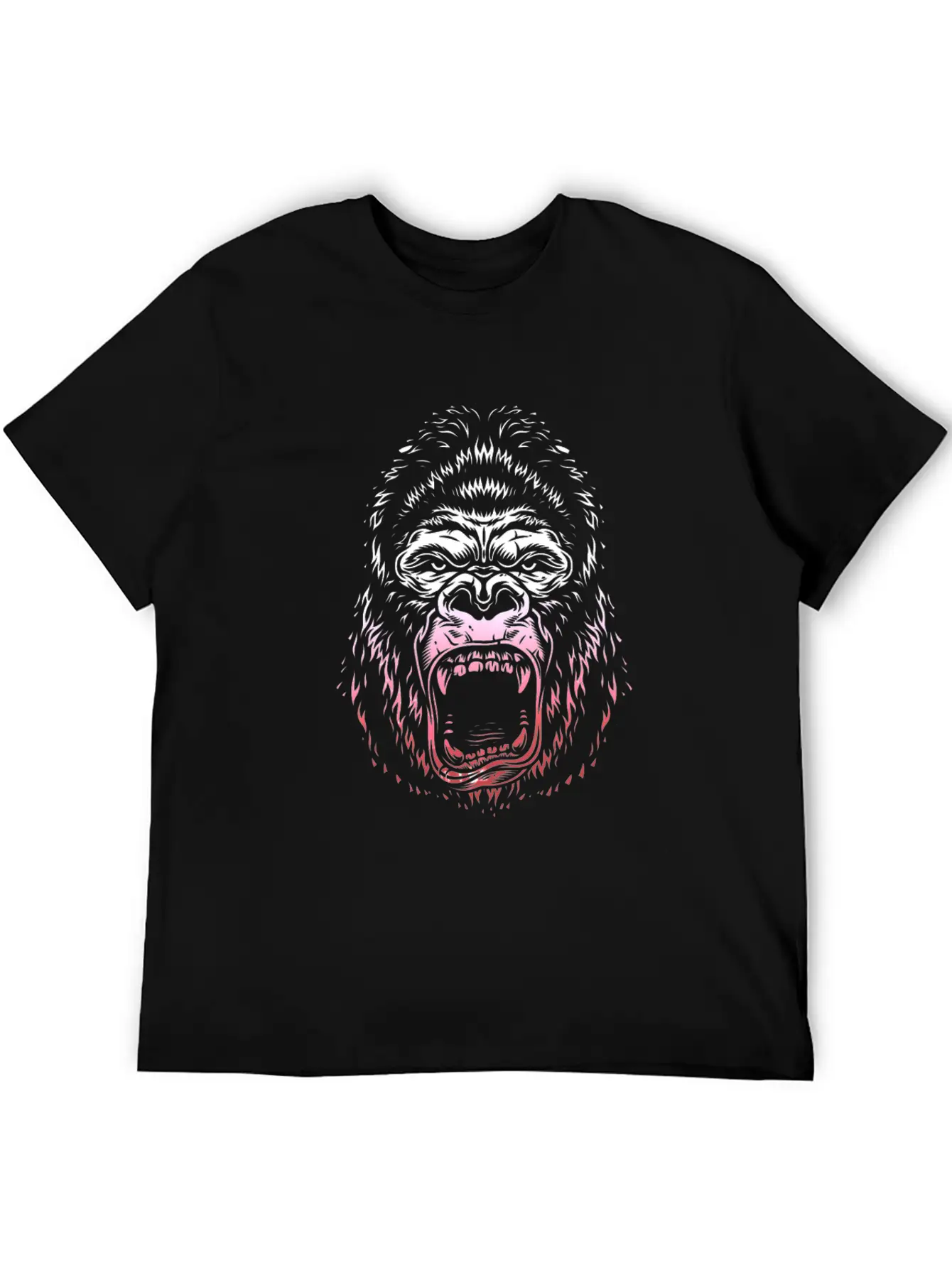 Angry GORILLA "king" Design 7 Unisex Short Sleeve Soft Cotton T-Shirt – Casual Everyday Wear