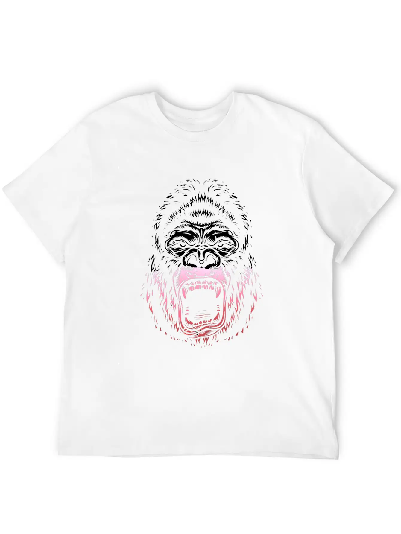 Angry GORILLA "king" Design 7 Unisex Short Sleeve Soft Cotton T-Shirt – Casual Everyday Wear