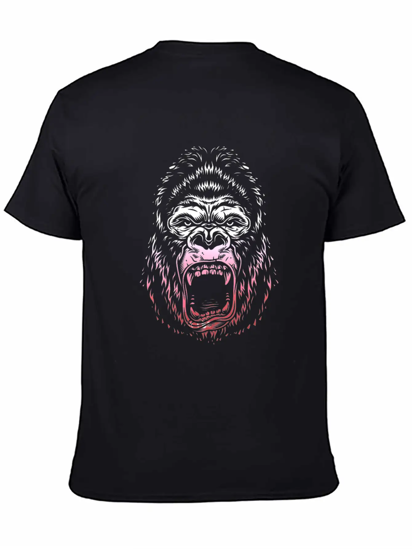 Angry GORILLA "king" Design 7 Unisex Short Sleeve Soft Cotton T-Shirt – Casual Everyday Wear