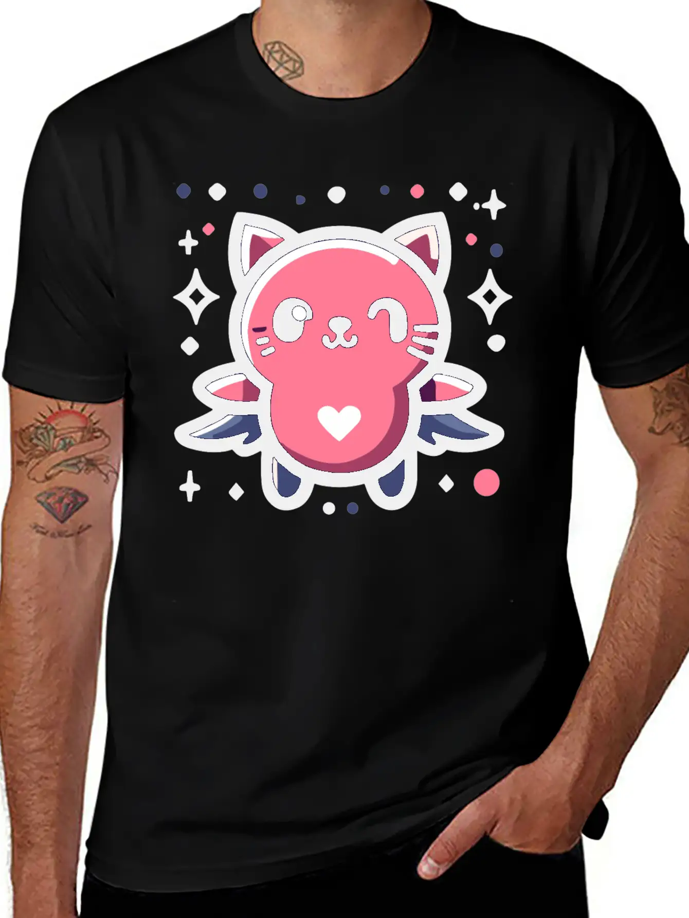 Animal Cupid Cutie Unisex Short Sleeve Soft Cotton T-Shirt – Casual Everyday Wear