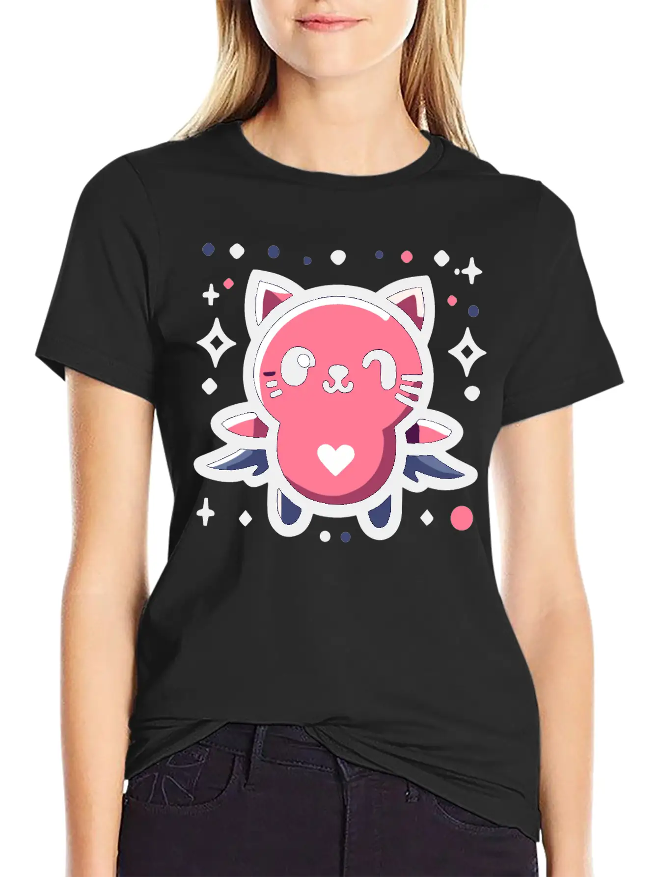 Animal Cupid Cutie Unisex Short Sleeve Soft Cotton T-Shirt – Casual Everyday Wear