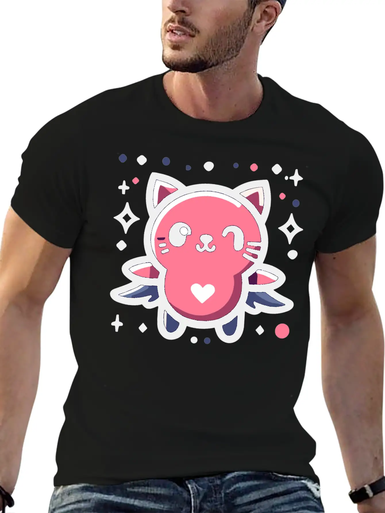 Animal Cupid Cutie Unisex Short Sleeve Soft Cotton T-Shirt – Casual Everyday Wear