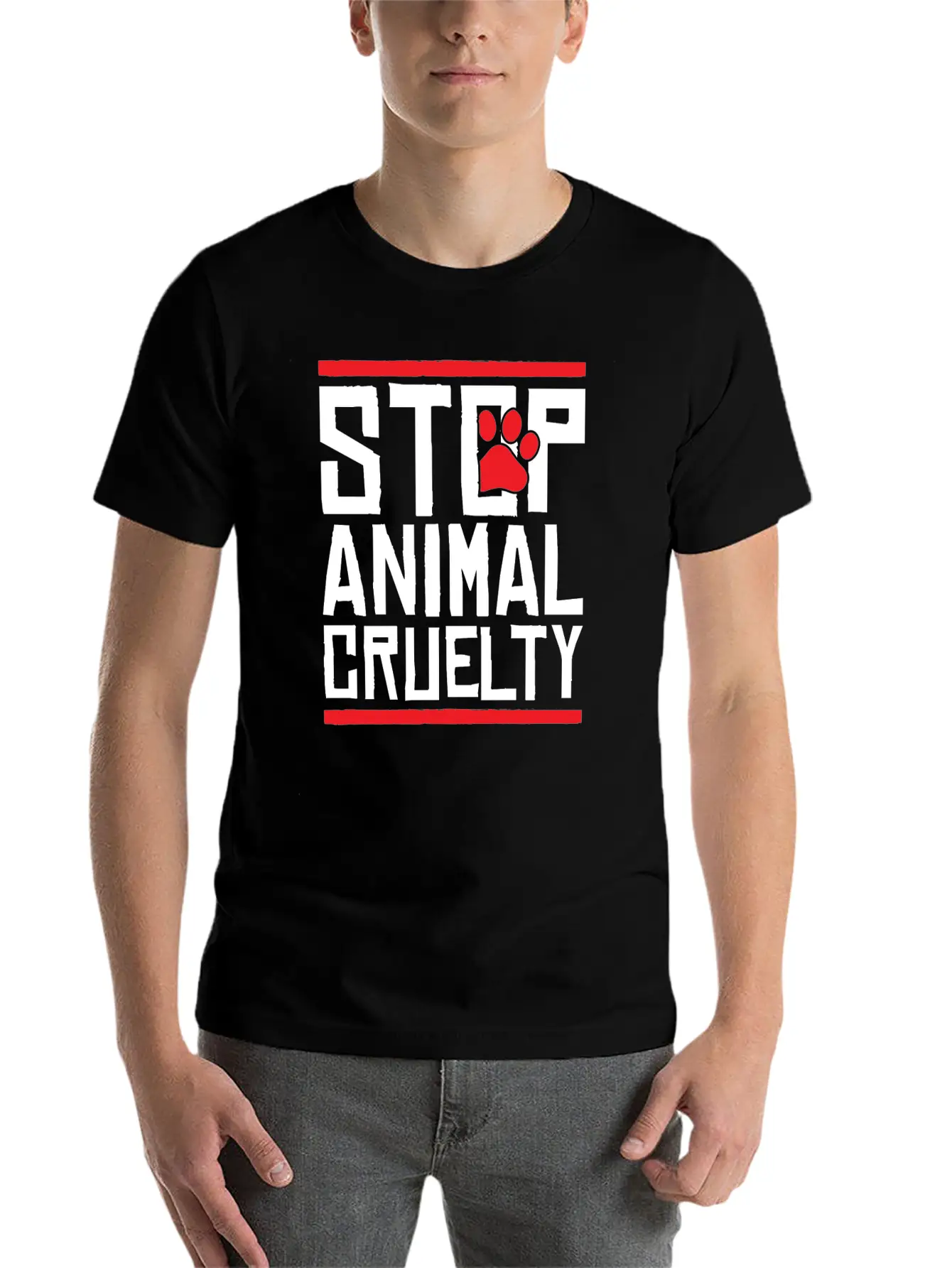 Animals Stop Brutality Cool Gift Essential Unisex Summer Tee – Soft Cotton Casual Fit
