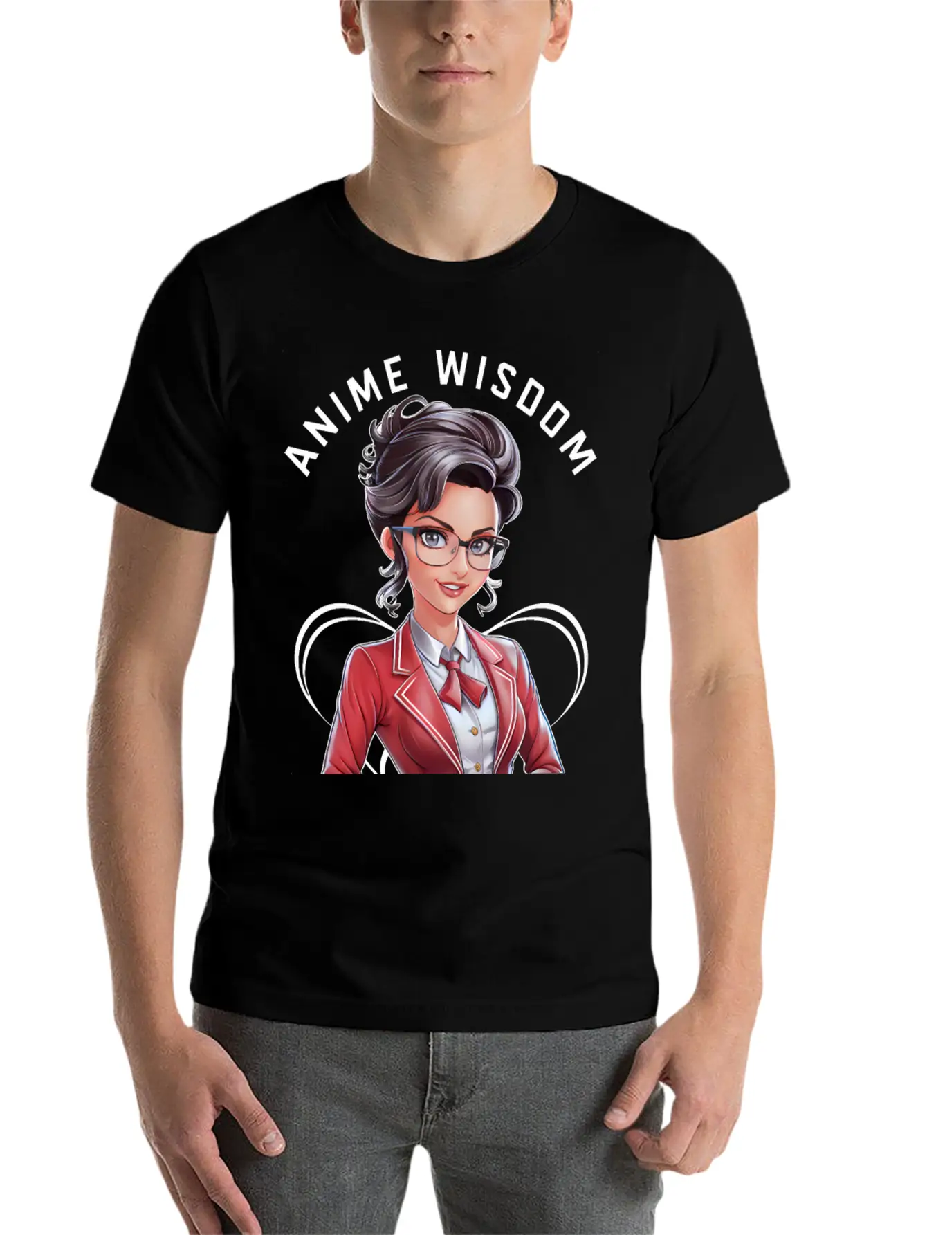 Anime Wisdom Unisex Short Sleeve Soft Cotton T-Shirt – Casual Everyday Wear
