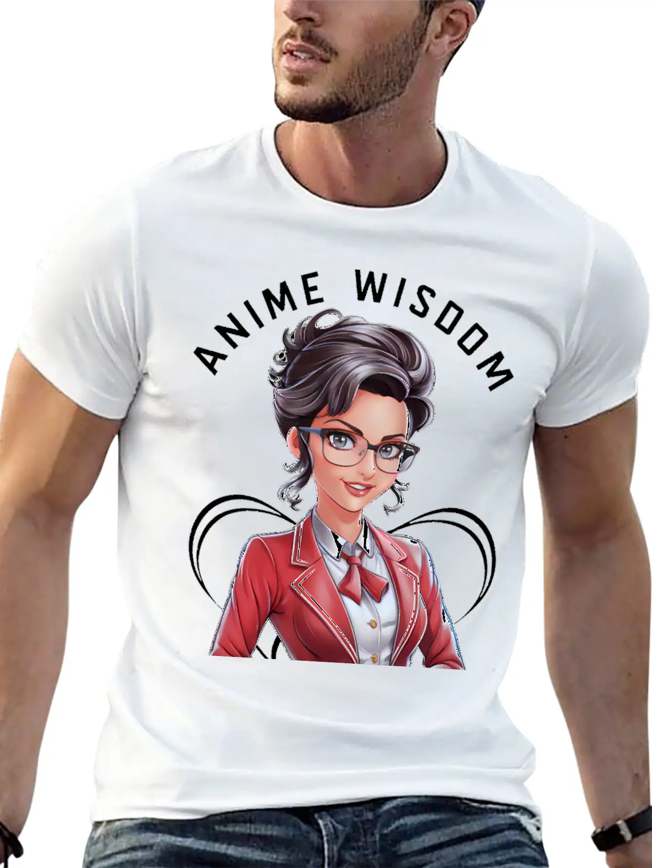 Anime Wisdom Unisex Short Sleeve Soft Cotton T-Shirt – Casual Everyday Wear