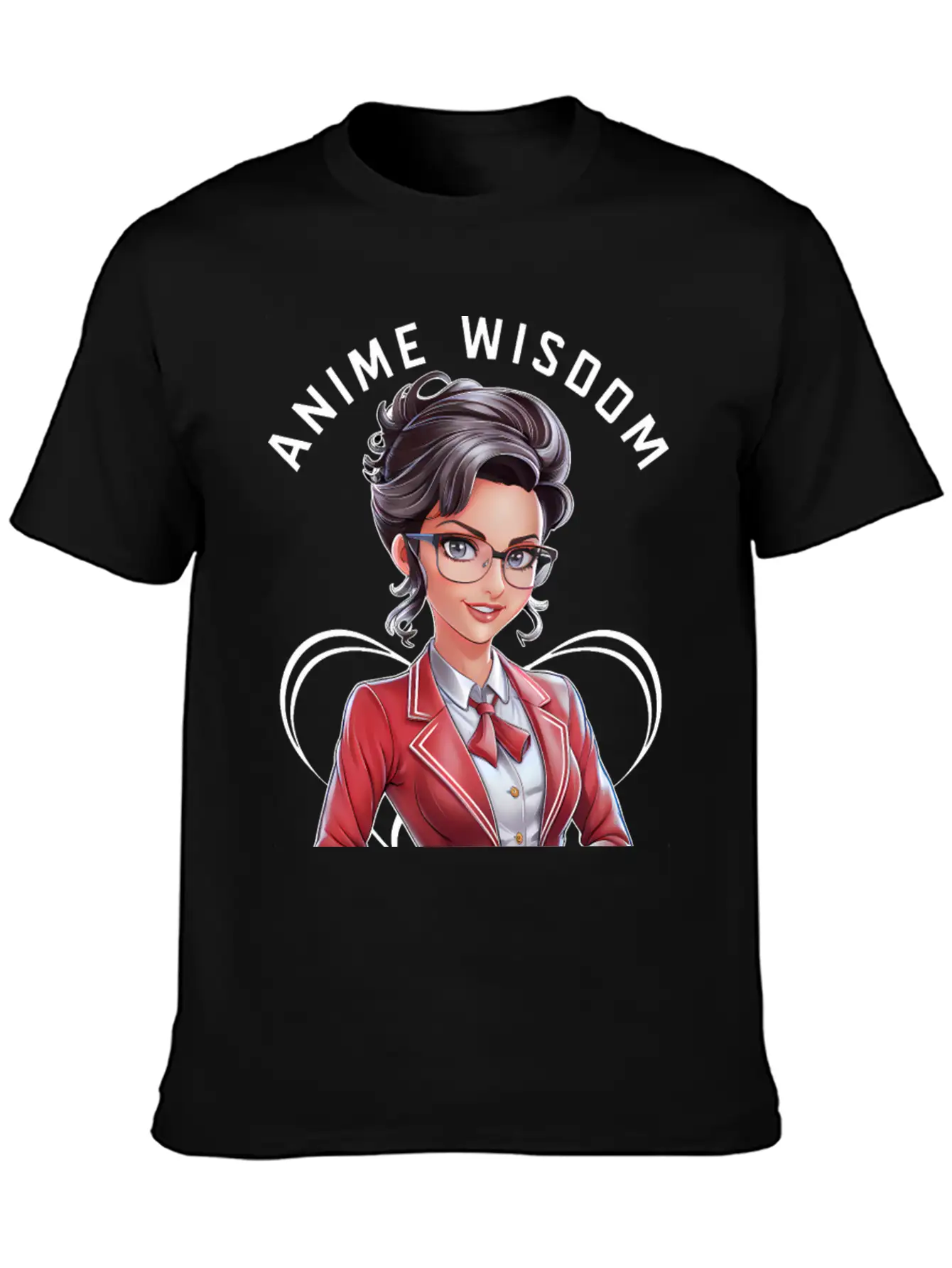 Anime Wisdom Unisex Short Sleeve Soft Cotton T-Shirt – Casual Everyday Wear