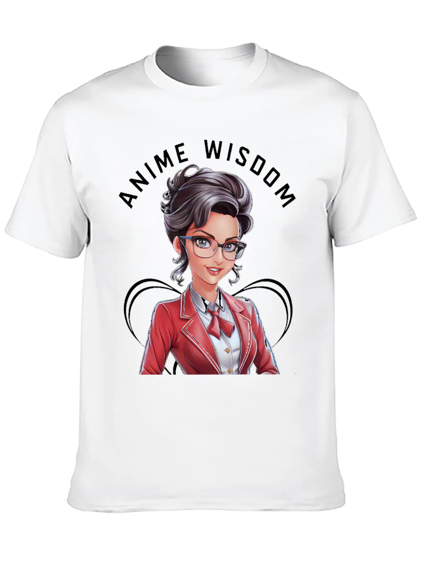 Anime Wisdom Unisex Short Sleeve Soft Cotton T-Shirt – Casual Everyday Wear