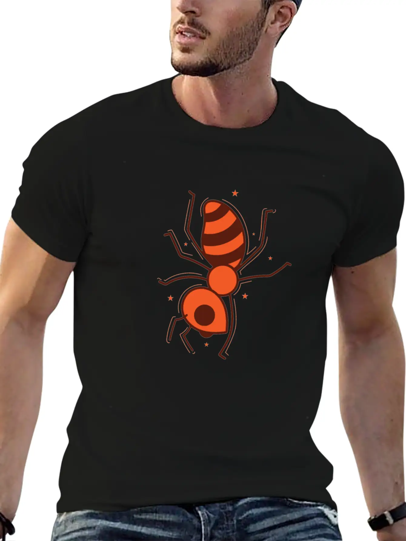 Ant Does Handstand Busy Insects Stylish Everyday T-Shirt – Unisex Basic Cotton Tee