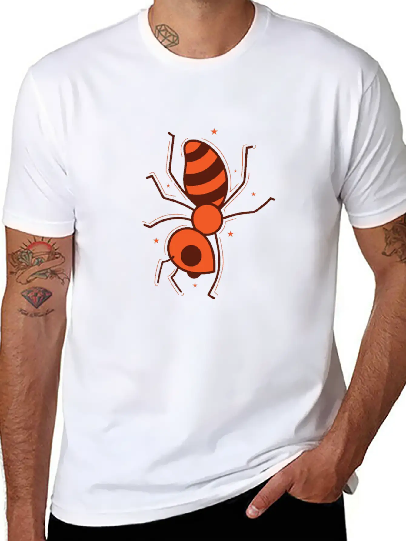Ant Does Handstand Busy Insects Stylish Everyday T-Shirt – Unisex Basic Cotton Tee