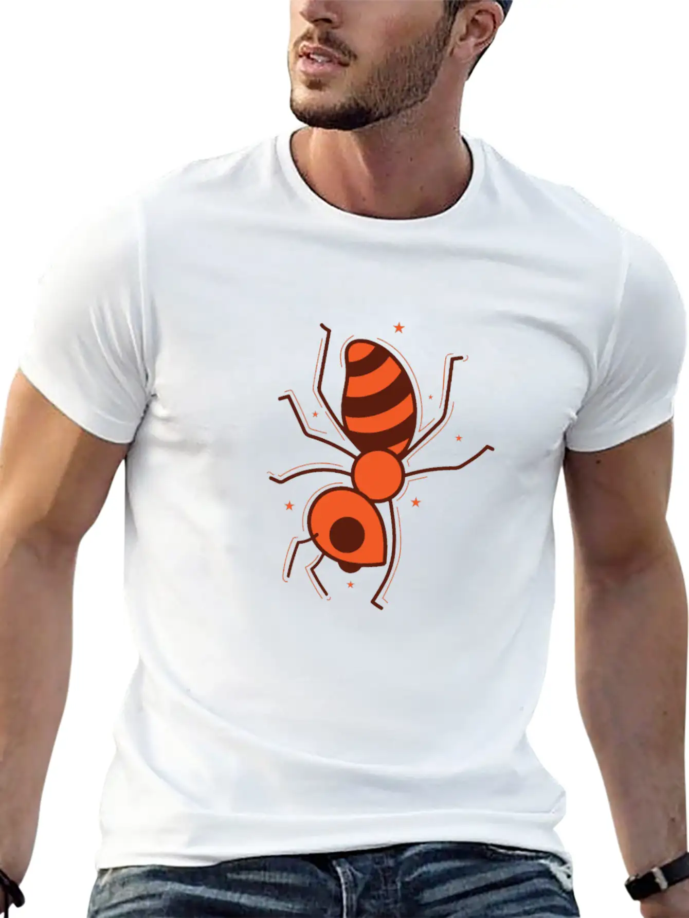 Ant Does Handstand Busy Insects Stylish Everyday T-Shirt – Unisex Basic Cotton Tee
