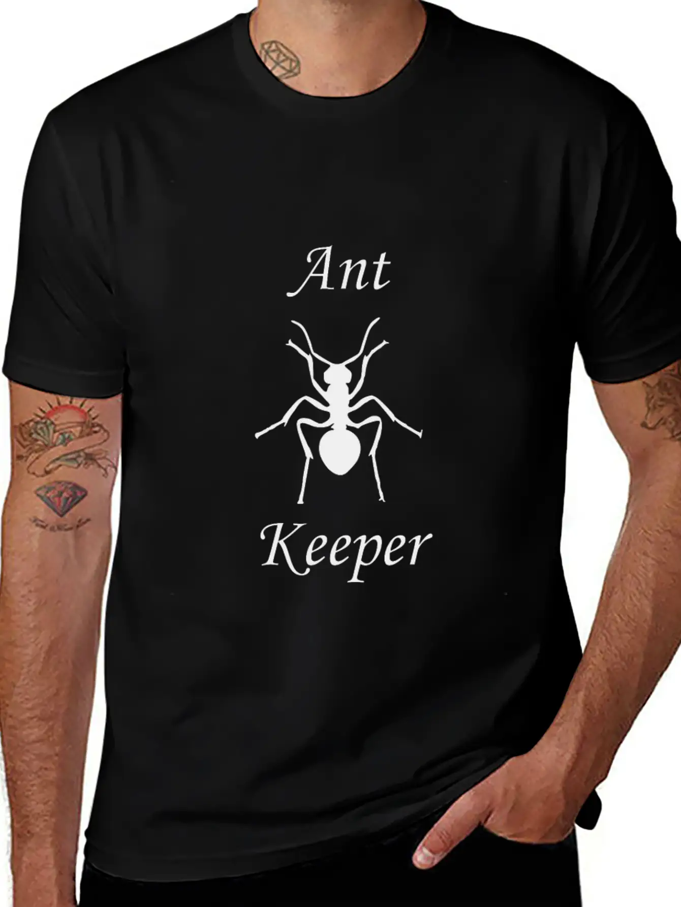 Ant Keeper (black) Comfortable Minimalist Graphic Tee – Summer Style Essential