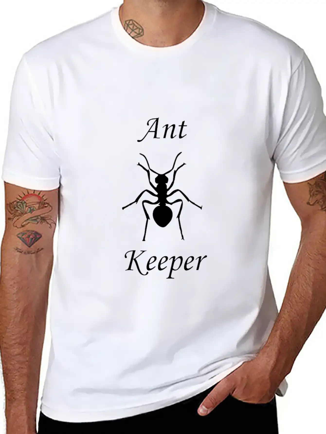 Ant Keeper (black) Comfortable Minimalist Graphic Tee – Summer Style Essential