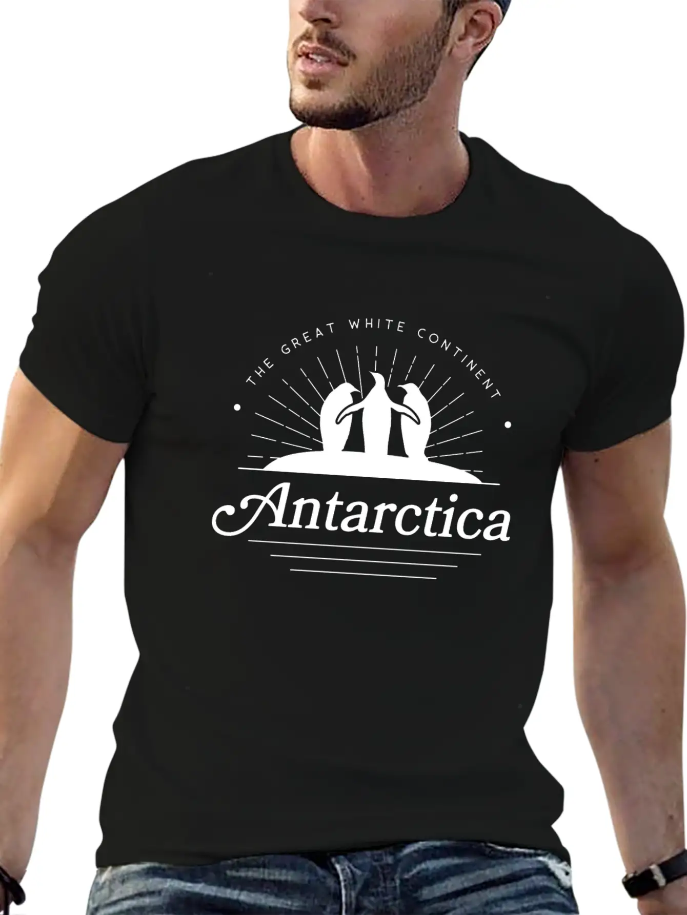Antartica Penguins Great White Continent Unisex Short Sleeve Soft Cotton T-Shirt – Casual Everyday Wear