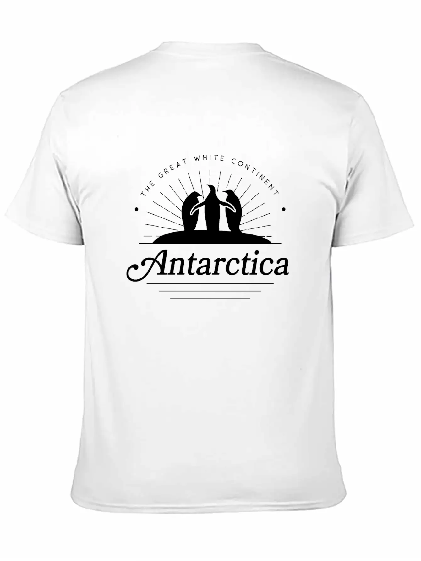 Antartica Penguins Great White Continent Unisex Short Sleeve Soft Cotton T-Shirt – Casual Everyday Wear