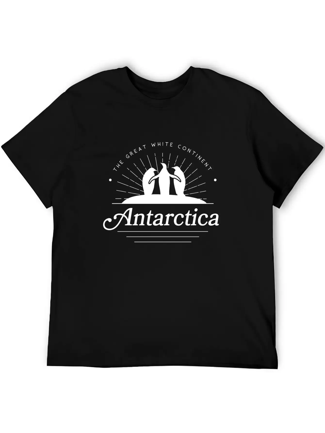 Antartica Penguins Great White Continent Unisex Short Sleeve Soft Cotton T-Shirt – Casual Everyday Wear