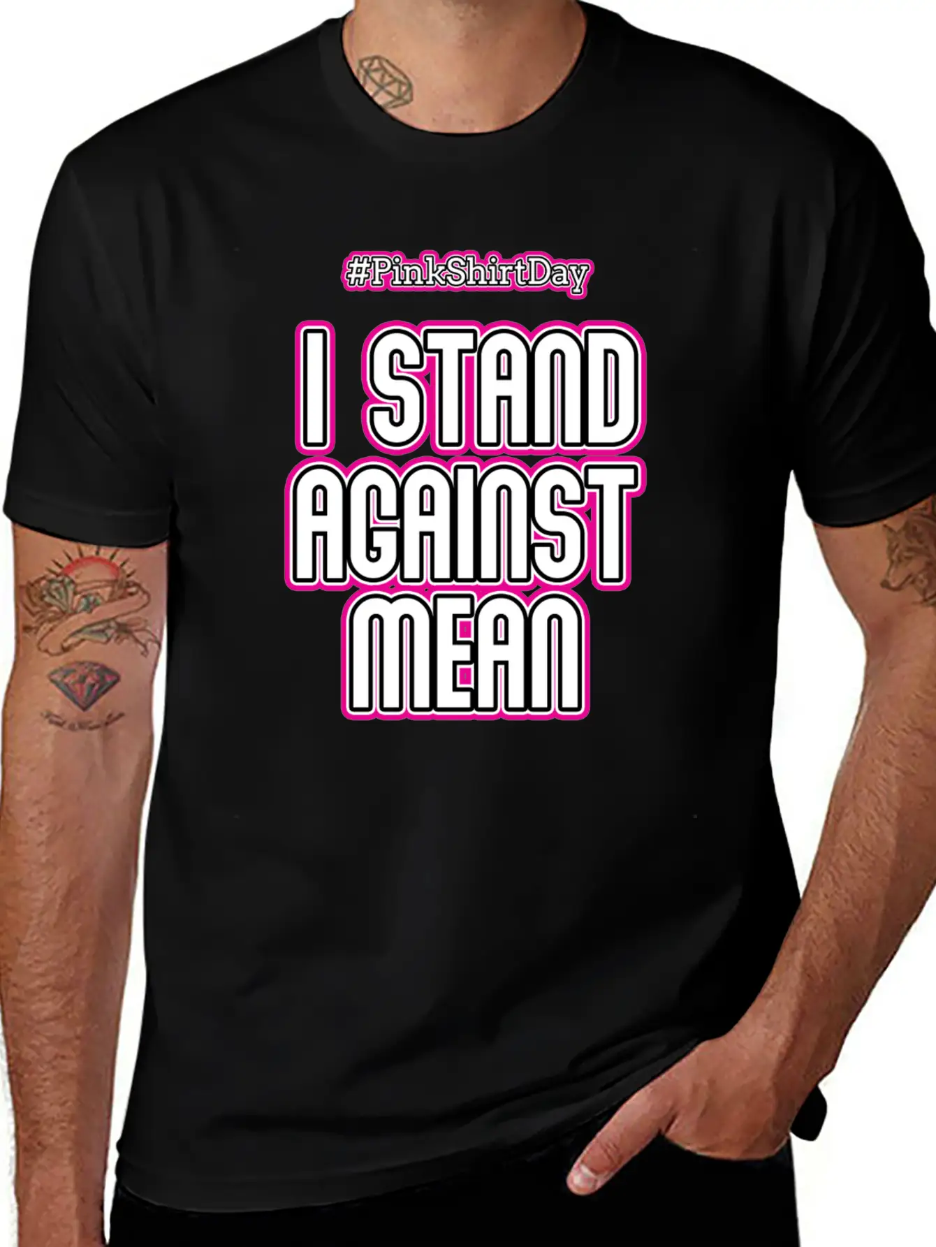 Anti Bullying Pink Shirt Day I Stand Against Mean Timeless Short Sleeve Tee – Comfy And Minimalist Design