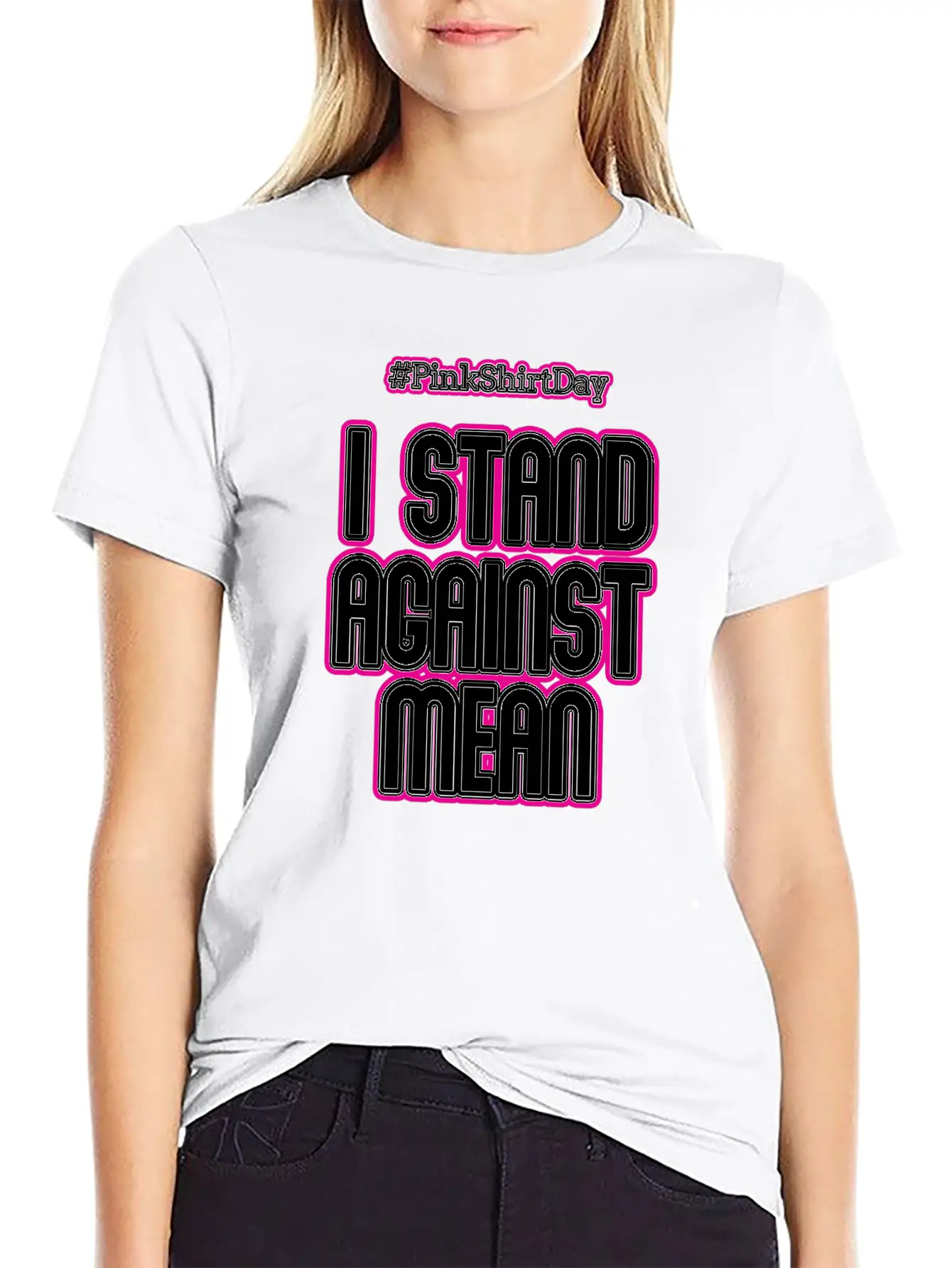Anti Bullying Pink Shirt Day I Stand Against Mean Timeless Short Sleeve Tee – Comfy And Minimalist Design