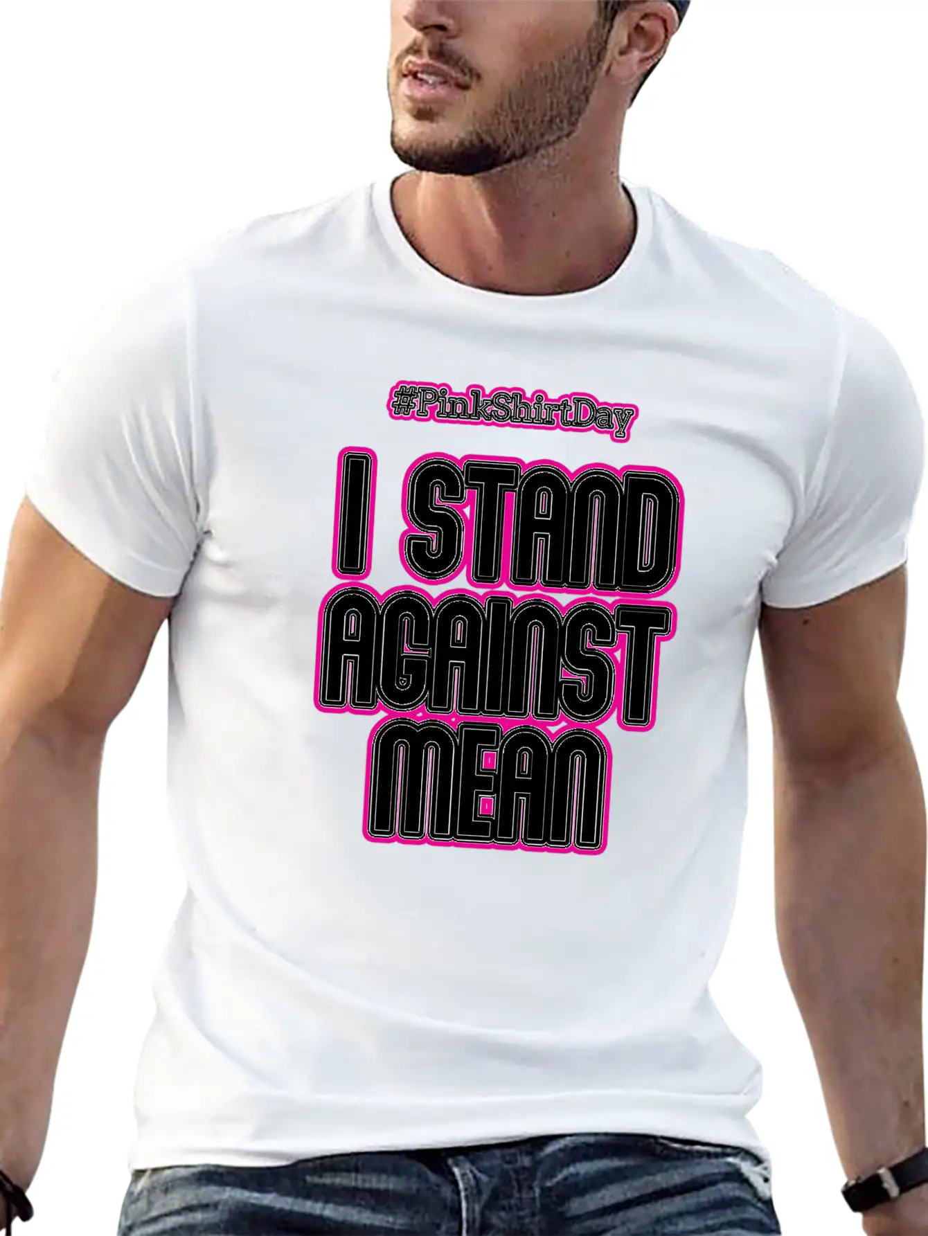 Anti Bullying Pink Shirt Day I Stand Against Mean Timeless Short Sleeve Tee – Comfy And Minimalist Design