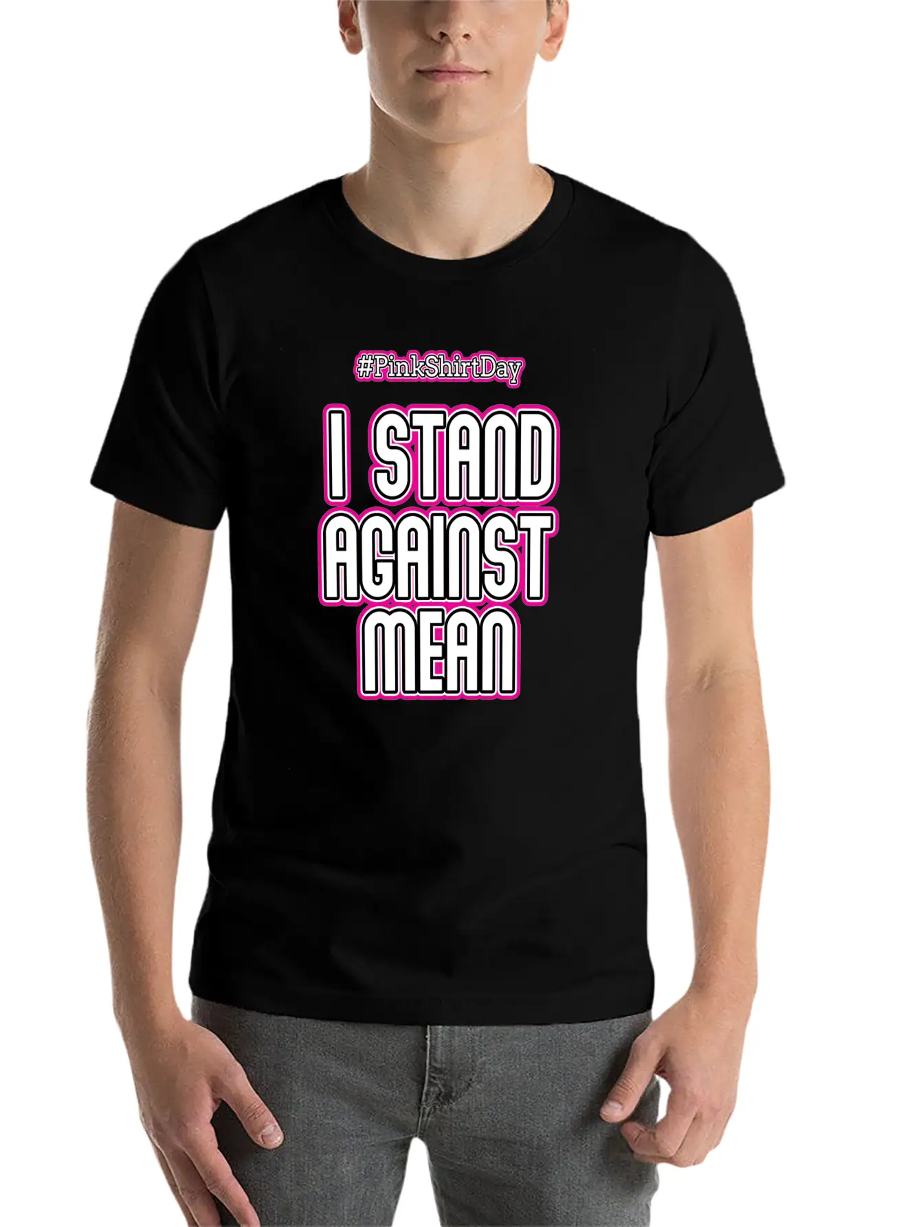 Anti Bullying Pink Shirt Day I Stand Against Mean Timeless Short Sleeve Tee – Comfy And Minimalist Design