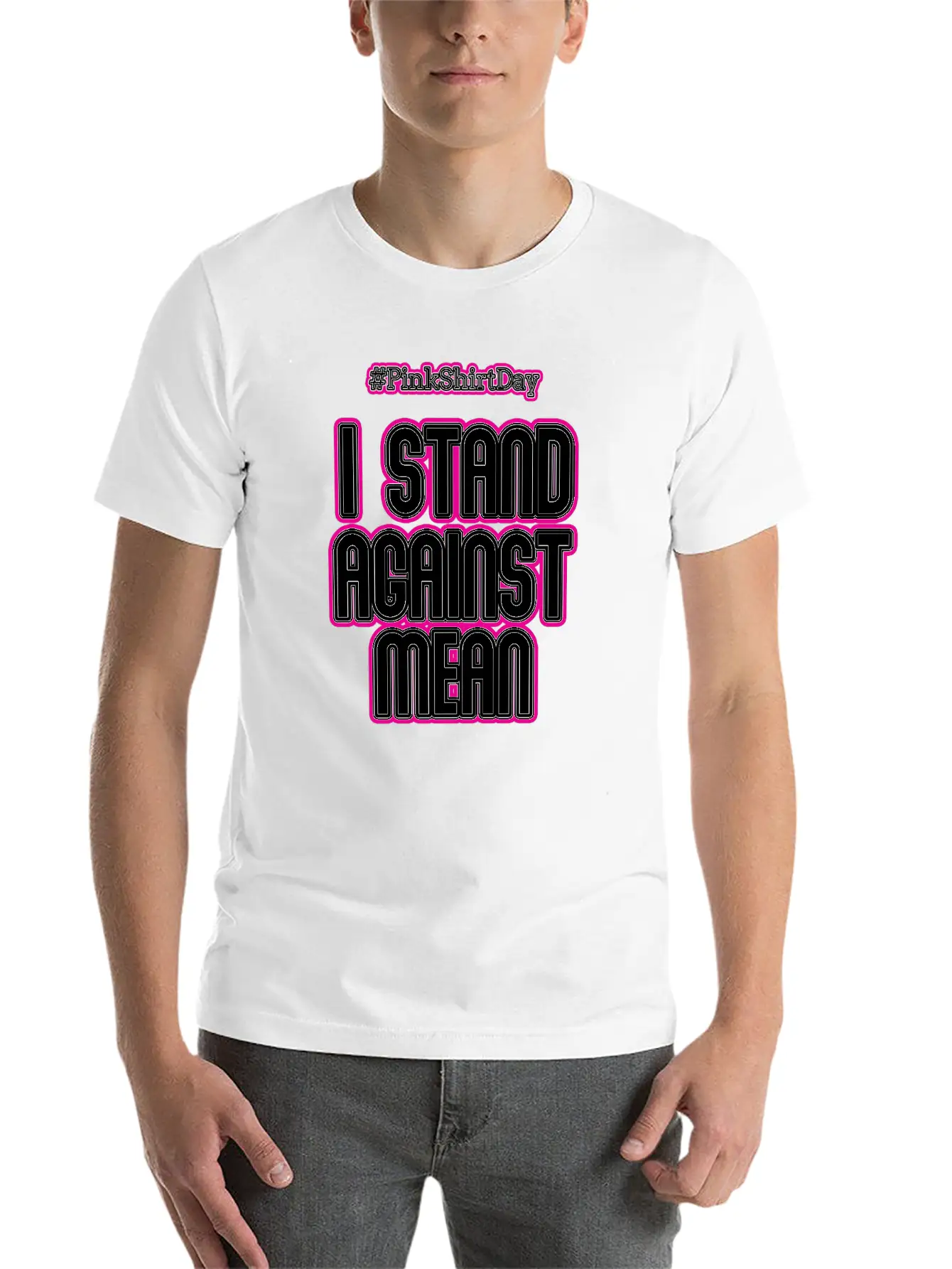 Anti Bullying Pink Shirt Day I Stand Against Mean Timeless Short Sleeve Tee – Comfy And Minimalist Design