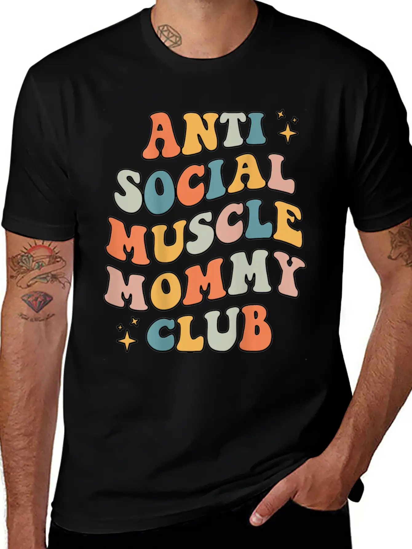 Anti Social Muscle Mommy Club Groovy Pump Cover Comfortable Minimalist Graphic Tee – Summer Style Essential