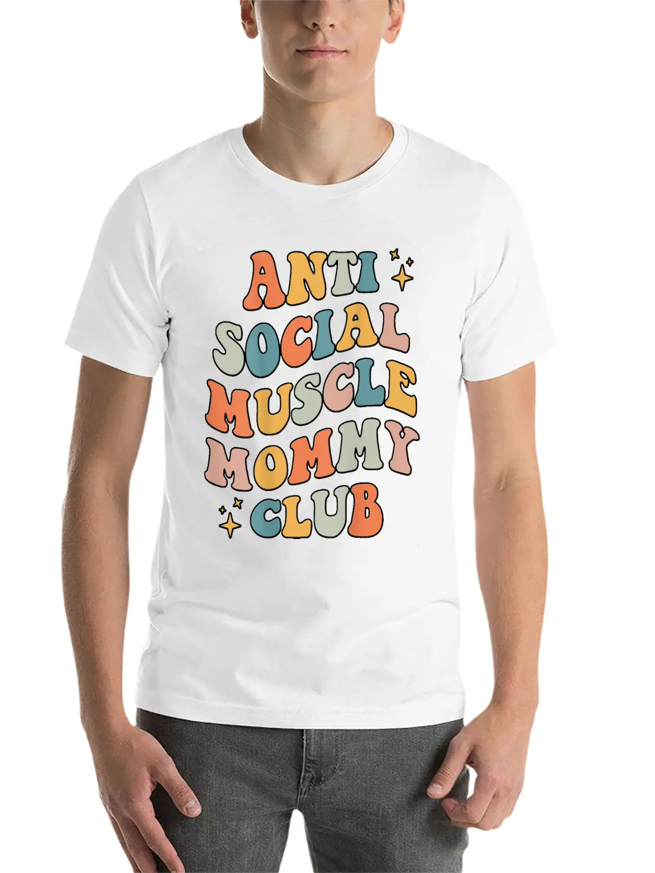 Anti Social Muscle Mommy Club Groovy Pump Cover Comfortable Minimalist Graphic Tee – Summer Style Essential