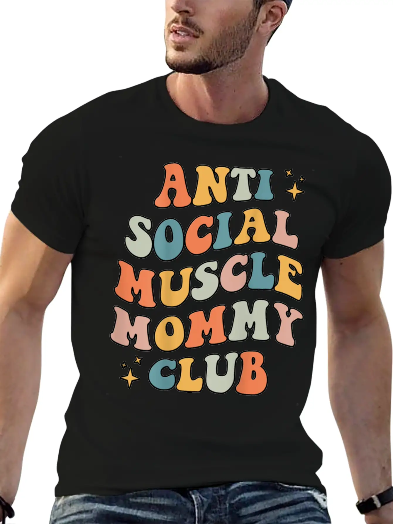 Anti Social Muscle Mommy Club Groovy Pump Cover Comfortable Minimalist Graphic Tee – Summer Style Essential