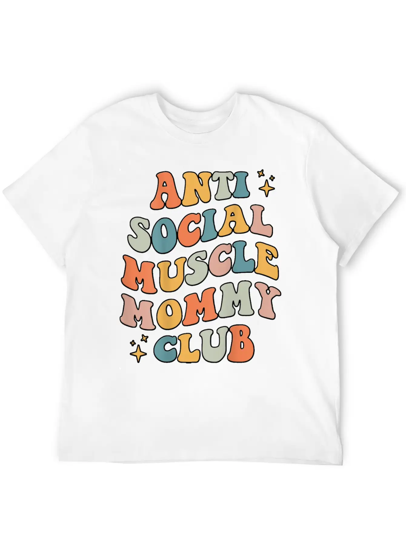 Anti Social Muscle Mommy Club Groovy Pump Cover Comfortable Minimalist Graphic Tee – Summer Style Essential