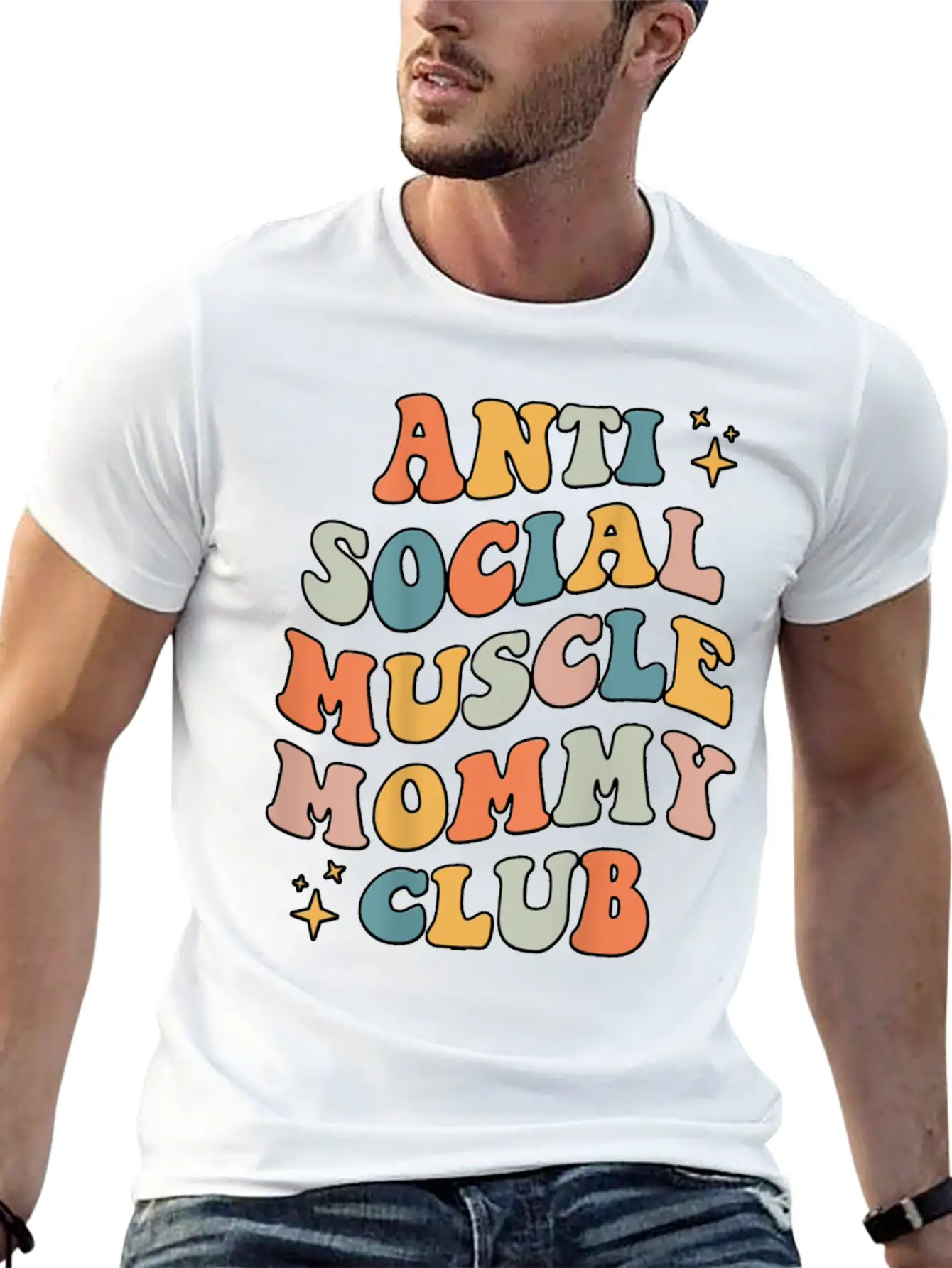 Anti Social Muscle Mommy Club Groovy Pump Cover Comfortable Minimalist Graphic Tee – Summer Style Essential
