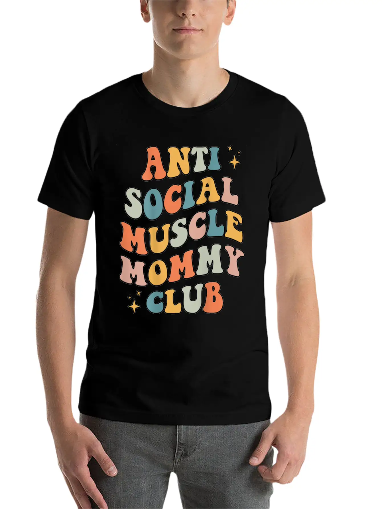 Anti Social Muscle Mommy Club Groovy Pump Cover Comfortable Minimalist Graphic Tee – Summer Style Essential