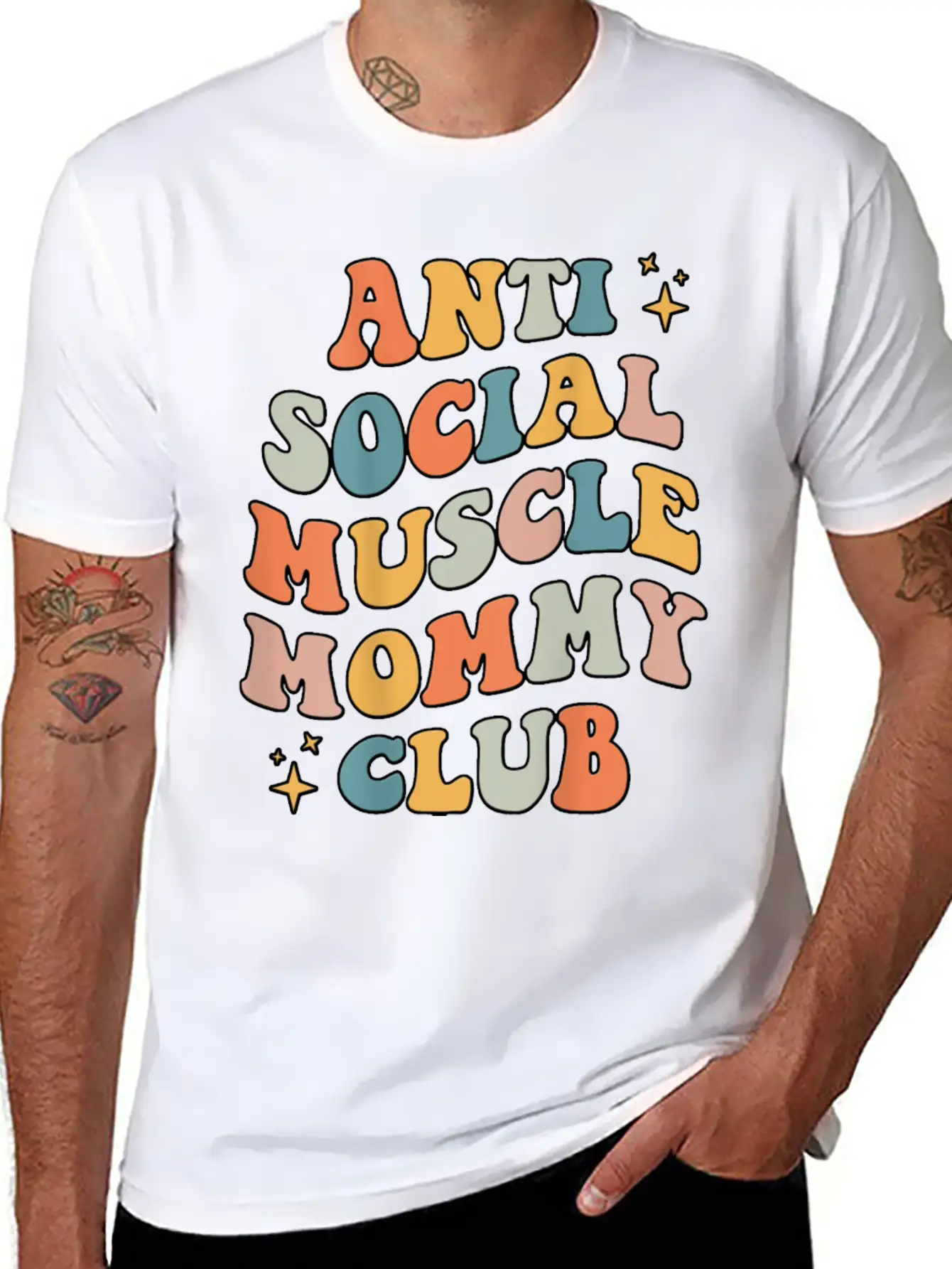 Anti Social Muscle Mommy Club Groovy Pump Cover Comfortable Minimalist Graphic Tee – Summer Style Essential