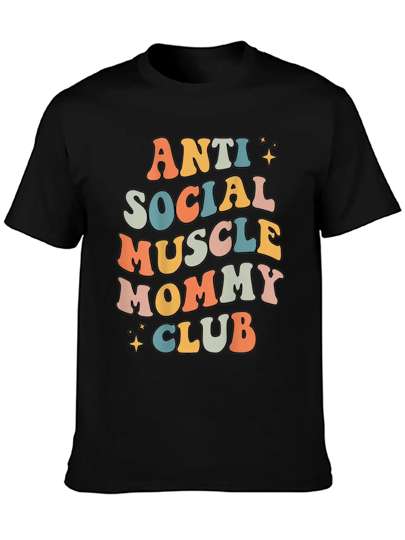 Anti Social Muscle Mommy Club Groovy Pump Cover Comfortable Minimalist Graphic Tee – Summer Style Essential