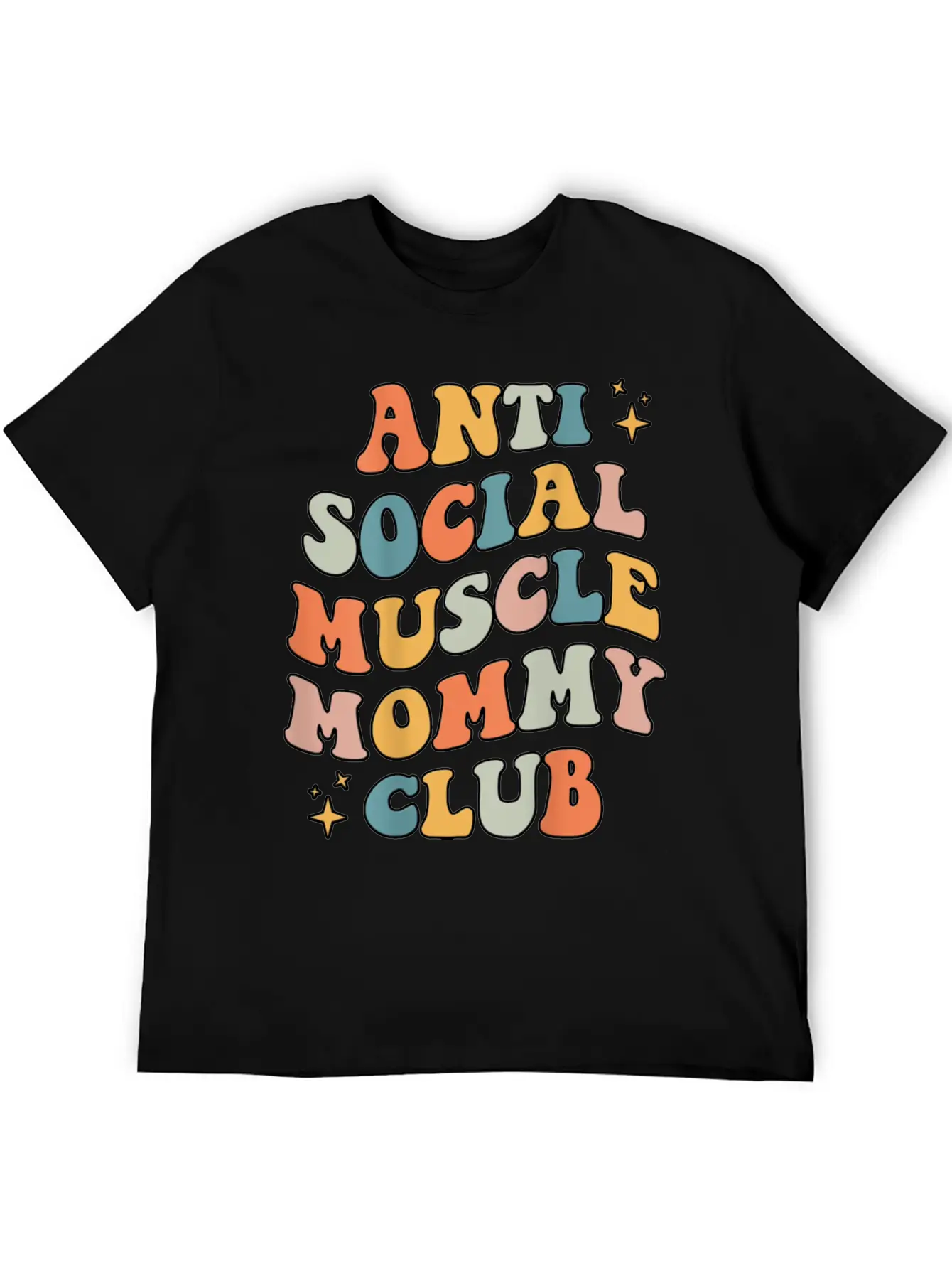 Anti Social Muscle Mommy Club Groovy Pump Cover Comfortable Minimalist Graphic Tee – Summer Style Essential