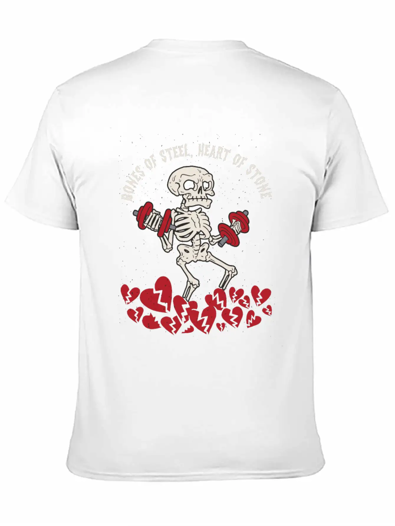 Anti Valentine´s Day Broken Heart Powerlifting Gym Unisex Short Sleeve Soft Cotton T-Shirt – Casual Everyday Wear