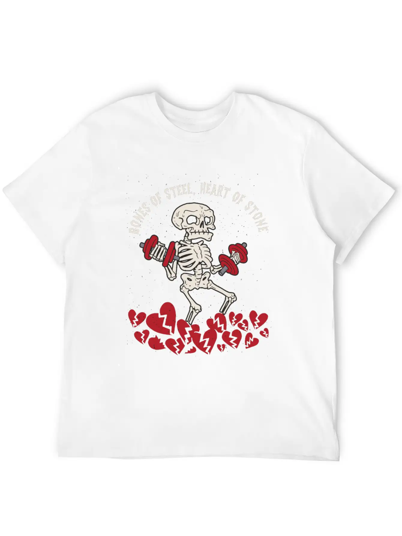 Anti Valentine´s Day Broken Heart Powerlifting Gym Unisex Short Sleeve Soft Cotton T-Shirt – Casual Everyday Wear