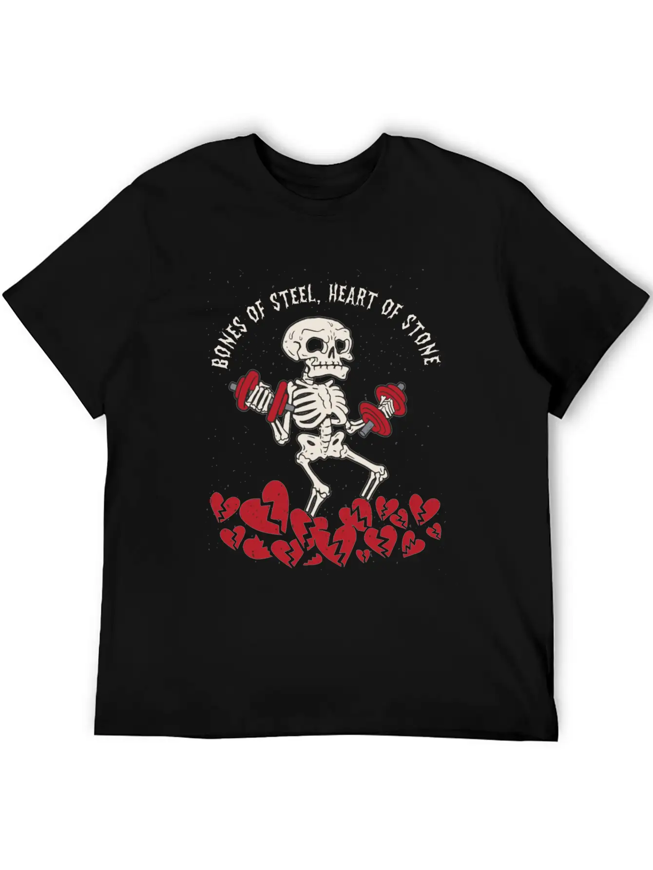 Anti Valentine´s Day Broken Heart Powerlifting Gym Unisex Short Sleeve Soft Cotton T-Shirt – Casual Everyday Wear