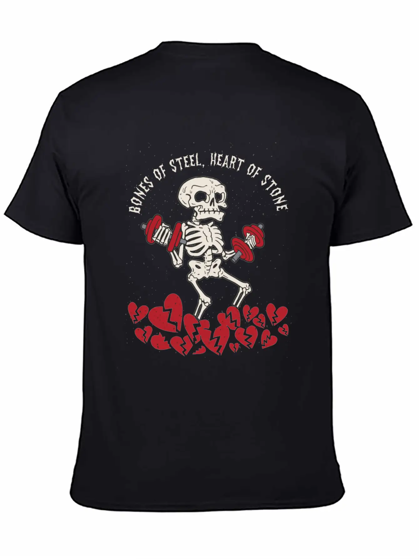 Anti Valentine´s Day Broken Heart Powerlifting Gym Unisex Short Sleeve Soft Cotton T-Shirt – Casual Everyday Wear