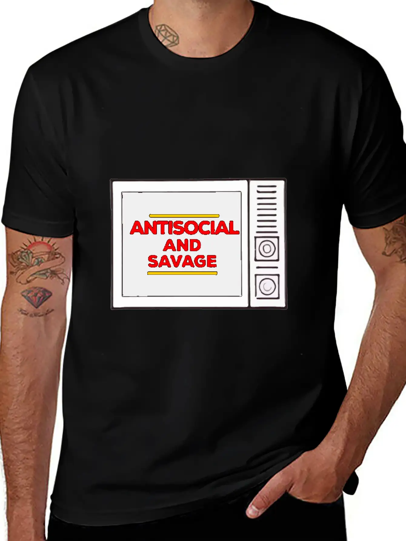 Antisocial And Savage Unisex Short Sleeve Soft Cotton T-Shirt – Casual Everyday Wear