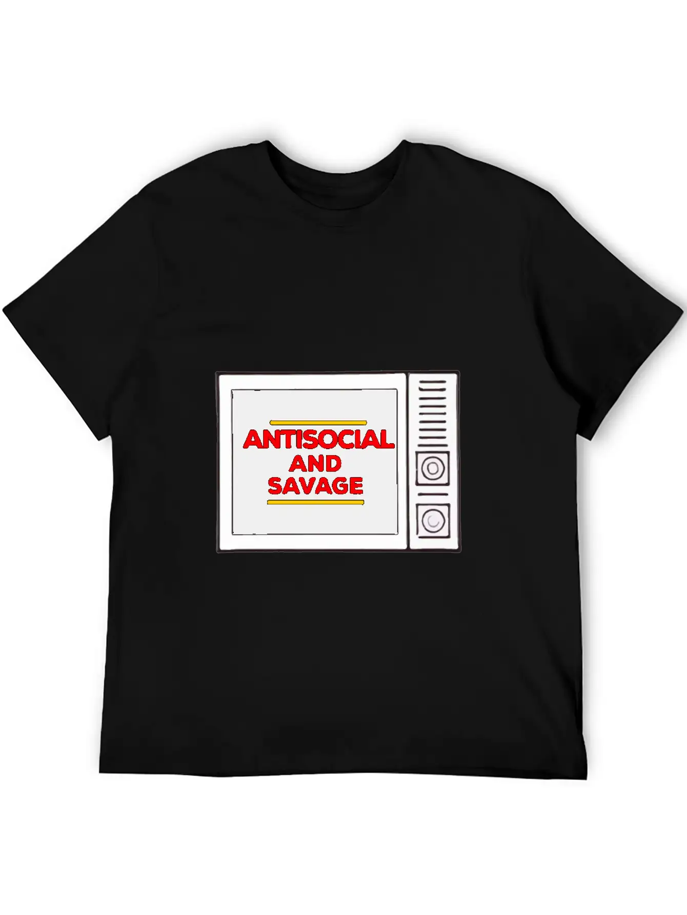 Antisocial And Savage Unisex Short Sleeve Soft Cotton T-Shirt – Casual Everyday Wear