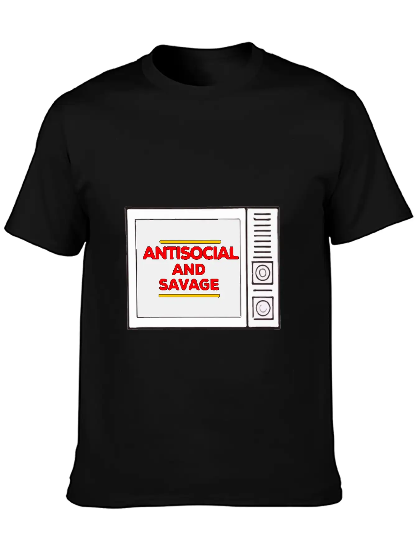 Antisocial And Savage Unisex Short Sleeve Soft Cotton T-Shirt – Casual Everyday Wear