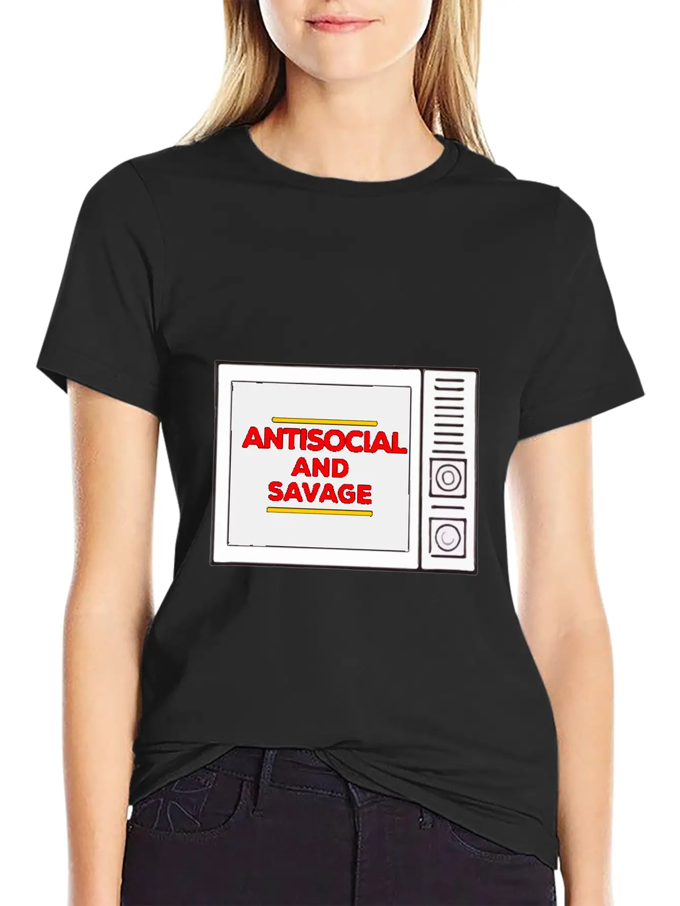 Antisocial And Savage Unisex Short Sleeve Soft Cotton T-Shirt – Casual Everyday Wear