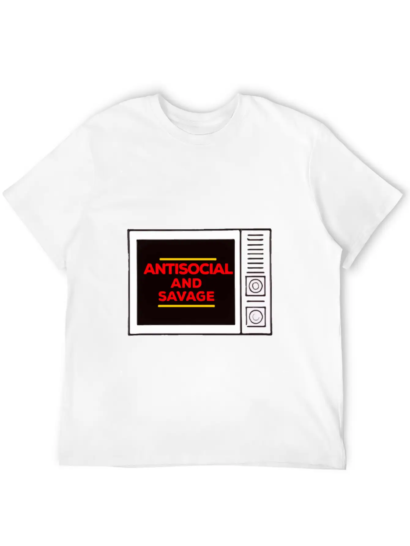 Antisocial And Savage Unisex Short Sleeve Soft Cotton T-Shirt – Casual Everyday Wear
