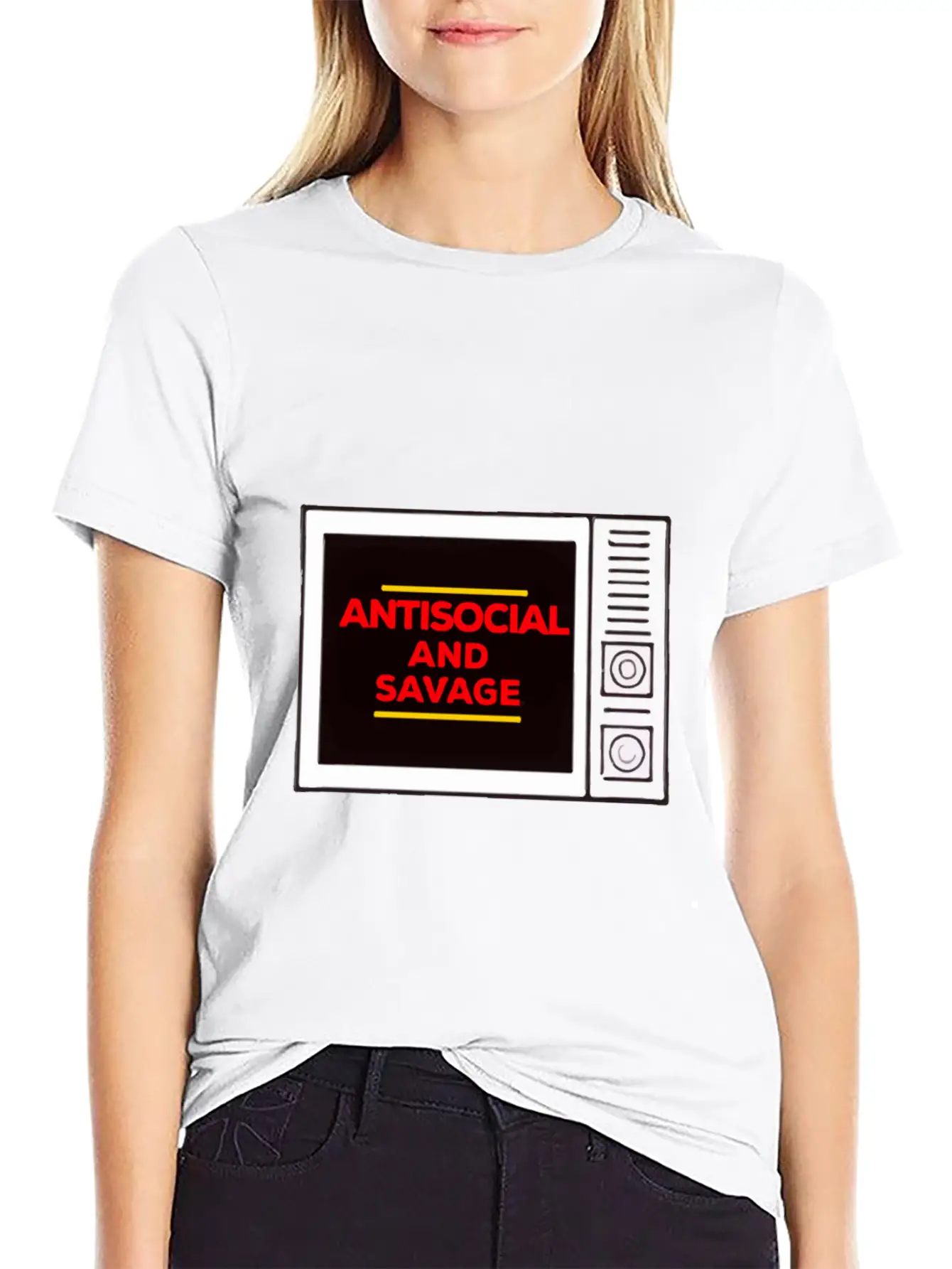 Antisocial And Savage Unisex Short Sleeve Soft Cotton T-Shirt – Casual Everyday Wear