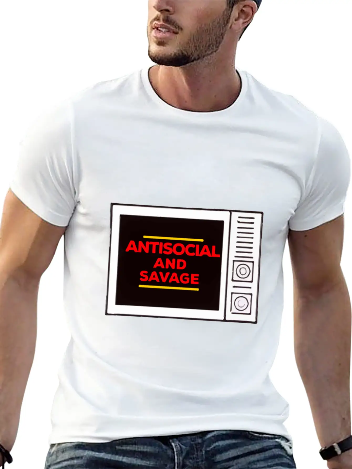 Antisocial And Savage Unisex Short Sleeve Soft Cotton T-Shirt – Casual Everyday Wear