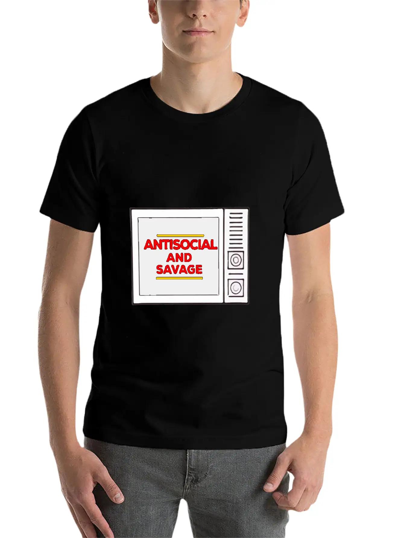 Antisocial And Savage Unisex Short Sleeve Soft Cotton T-Shirt – Casual Everyday Wear